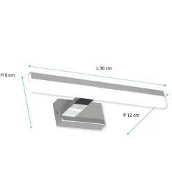Voltman Réglette Cave, Garage, Atelier<Applique de salle de bain 32 cm chrome -