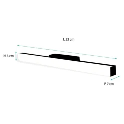 Voltman Réglette Cave, Garage, Atelier<Applique de salle de bain 53 cm noire -