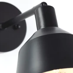 Best Brilliant Applique d'intérieur JOSE métal - noir mat - E14 28W - ampoule non incluse
