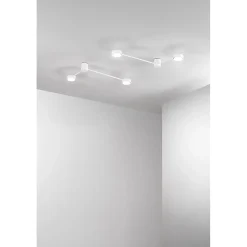 Affralux Applique Pour Salon|Applique Murale Pour Cuisine<Applique Eclipsia Blanche - 325x520x64mm 2xGX53 - Applique métal deux bras - Bras long à gauche