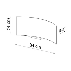 Best Sollux Lighting Applique en acier 2 ampoules 3000K - 34x8x14cm Sollux