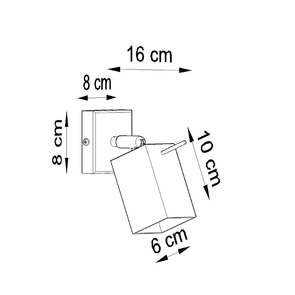 Best Sollux Lighting Applique en acier 1 lampes 8x16x8cm Sollux