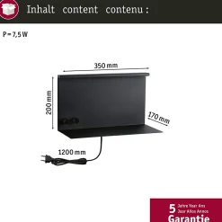 Best Paulmann Applique LED Jarina USB C 3000K 400lm / 160lm 230V 4,5W / 1,6W gradable Noir mat