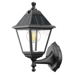 Applique Murale Extérieure|Éclairage Solaire<Applique LED solaire extérieur noire 500 lm IP44 détecteur de mouvement, GoodHome Varennes