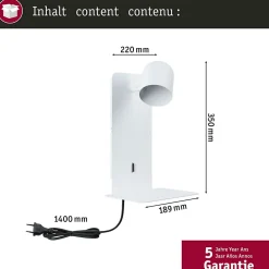 Best Paulmann Applique Malena USB C GU10 230V max. 5W Blanc dépoli