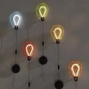 Alpinaluz Applique Murale Intérieure<Applique mural LED poli en forme de ballon verre coloré froissé lumière chaude 8W avec interrupteur intégré dans le câbl