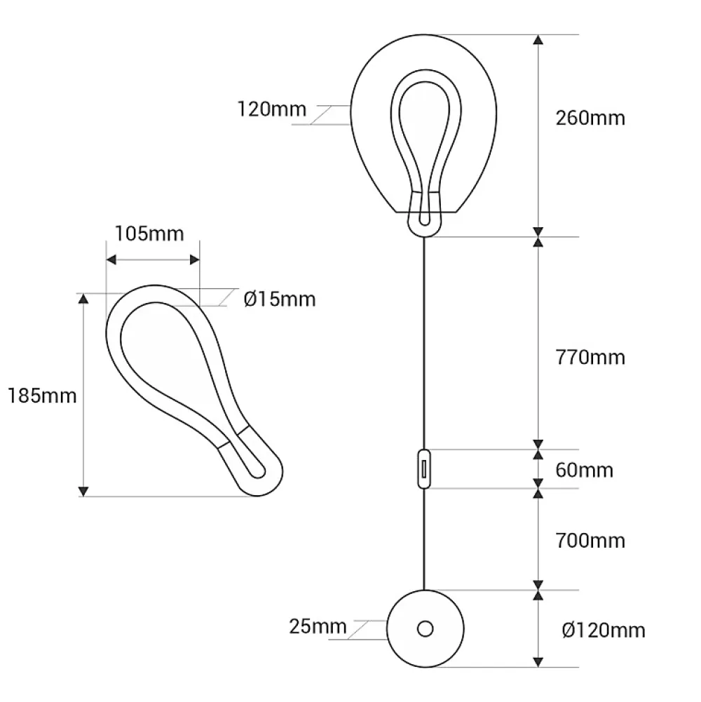 Alpinaluz Applique Murale Intérieure<Applique mural LED poli en forme de ballon verre coloré froissé lumière chaude 8W avec interrupteur intégré dans le câbl