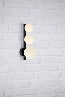 Applique Murale Pour Cuisine|Applique Murale Pour Salle À Manger<Applique murale 3 lumières G9 20W IP44 noir et blanc - Markslöjd - Pur