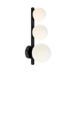 Applique Murale Pour Cuisine|Applique Murale Pour Salle À Manger<Applique murale 3 lumières G9 20W IP44 noir et blanc - Markslöjd - Pur
