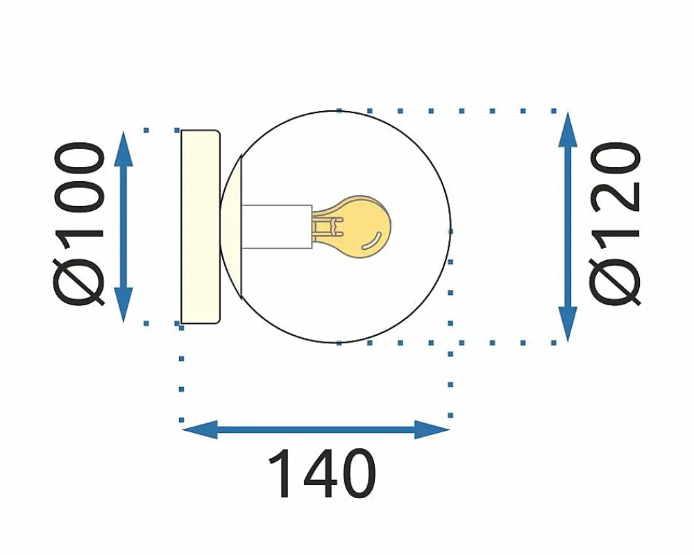 Clearance Toolight APPLIQUE MURALE APP1250-1W GOLD