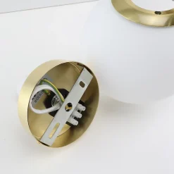 Alpinaluz Applique Pour Salon|Applique Murale Pour Salle À Manger<Applique murale au design nordique avec boule de cristal en aluminium doré LUNAR - Douille de lampe E27 G45.