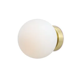 Alpinaluz Applique Pour Salon|Applique Murale Pour Salle À Manger<Applique murale au design nordique avec boule de cristal en aluminium doré LUNAR - Douille de lampe E27 G45.