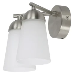 GoodHome Réglette Spot De Salle De Bains<Applique murale de salle de bain Dudhon 2 lumières G9 4.2W IP44 argent