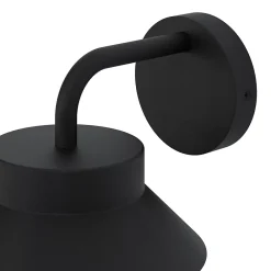 Clearance GoodHome Applique murale d'extérieur descendante Caprera noir E27 25W IP44