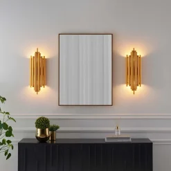 Best Kosilum Applique murale dorée en aluminium - Rosela