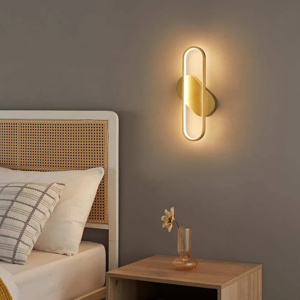 Best Kosilum Applique murale dorée ovale design - Evelia