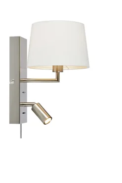Applique Murale Pour Cuisine|Applique Murale Pour Salle À Manger<Applique murale E14+LED, acier et blanche double éclairage - Markslöjd - Como