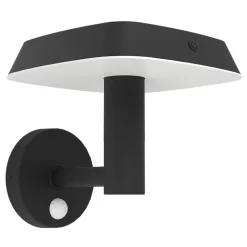 Best EGLO Applique murale extérieur solaire à détecteur de mouvement LED integrée Dreoli noir IP44 970lm