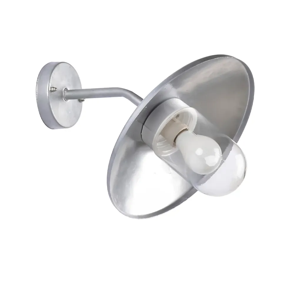 Little Garden Applique murale extérieur Calvi E27 IP54 100W l.30,5 x H.26 x P.36 cm gris galva