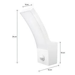 Discount GoodHome Applique murale extérieur à détection Gambell LED intégrée blanc 10W IP44