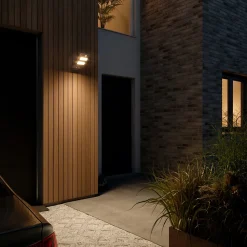 GoodHome Nos Collections Luminaires Extérieurs|Applique Murale Extérieure<Applique murale extérieure LED intégrée solaire Anaheim noir 1000lm IP44