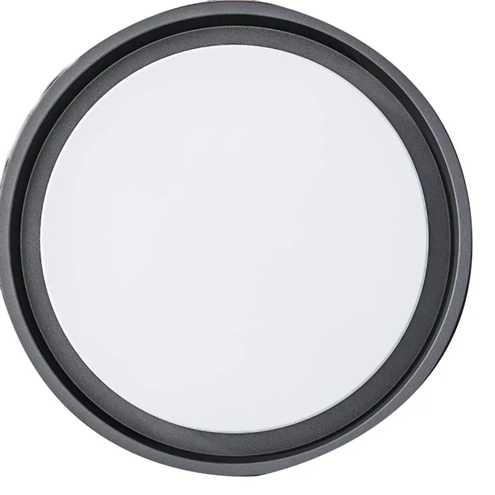 Clearance Näve Applique murale extérieure LED 'Mio' D: 27 cm en métal anthracite et plastique, IP54 pour entrée, balcon, terrasse
