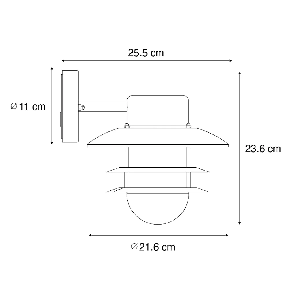 Best Qazqa Applique murale industrielle rouille IP44 - Shell