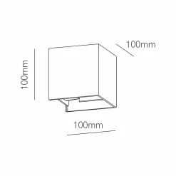 Beneito & Faure Lampadaire Extérieur<Applique murale LED blanche IP54 6,8W à ailettes orientables 3000k