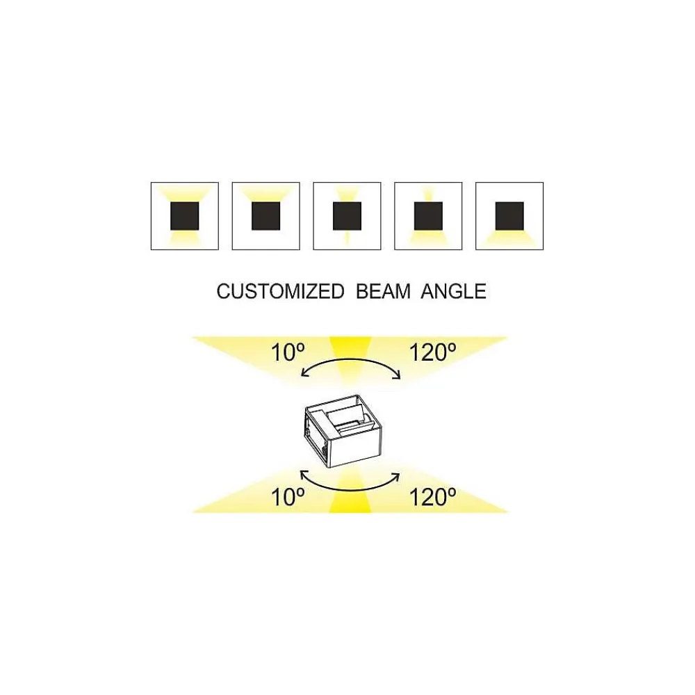 Beneito & Faure Lampadaire Extérieur<Applique murale LED blanche IP54 6,8W à ailettes orientables 3000k