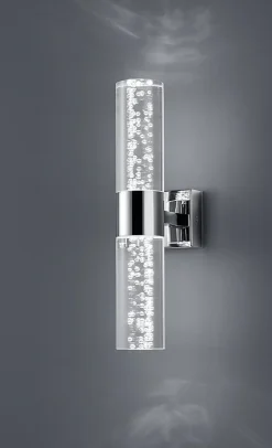 Trio Applique Murale Pour Cuisine|Applique Murale Pour Salle À Manger<Applique murale LED intégrée 2x3,1W, 3000K, IP44, Chrome - - Bolsa