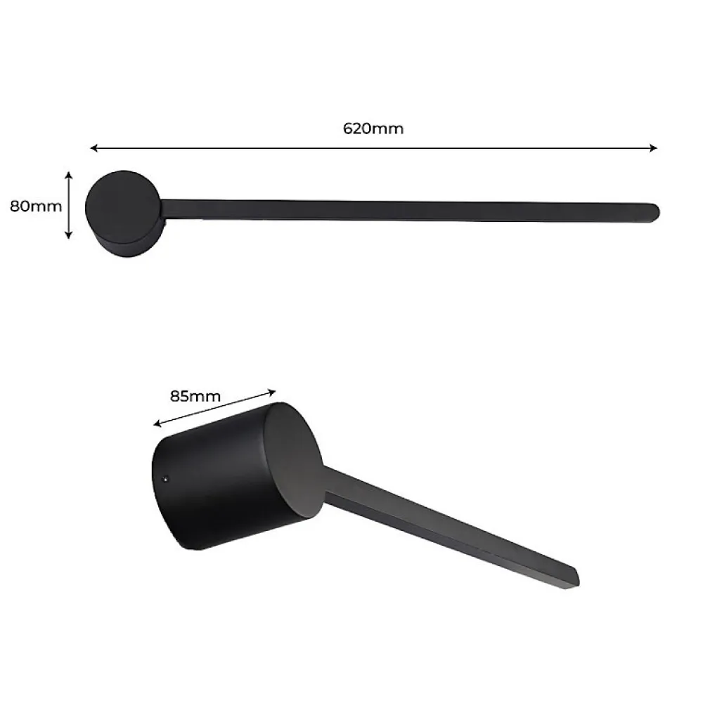 Alpinaluz Applique Murale Intérieure|Applique Murale Pour Cuisine<Applique murale LED minimaliste linéaire LOGAN 10W - Blanc Chaud 2700K 62cm Éclairage Intérieur Moderne pour Couloir
