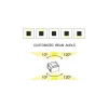 Beneito & Faure Lampadaire Extérieur<Applique murale LED noire IP54 6,8W à ailettes orientables 4000k