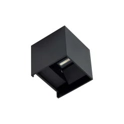 Beneito & Faure Lampadaire Extérieur<Applique murale LED noire IP54 6,8W à ailettes orientables 4000k
