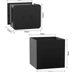 zmh Applique Murale Extérieure<Applique Murale LED Noire Moderne pour Intérieur et Extérieur - Éclairage Pratique et Étanche