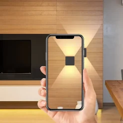 zmh Applique Murale Extérieure<Applique Murale LED Noire Moderne pour Intérieur et Extérieur - Éclairage Pratique et Étanche