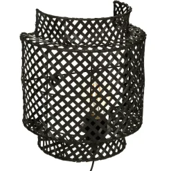 Atmosphera Créateur D'Intérieur Applique Pour Salon<Applique murale "Liby" - noir - bambou D23 cm - Atmosphera