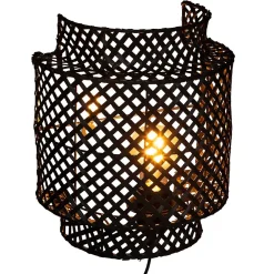 Atmosphera Créateur D'Intérieur Applique Pour Salon<Applique murale "Liby" - noir - bambou D23 cm - Atmosphera