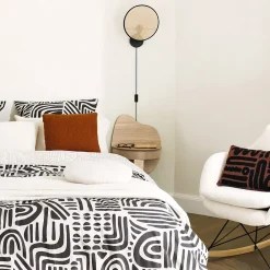 Atmosphera Créateur D'Intérieur Applique Pour Salon|Applique Murale Intérieure<Applique murale Olme en paille & métal D27cm - Atmosphera
