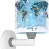 Best Dalber Applique murale pour enfants Kids World Carte du Monde