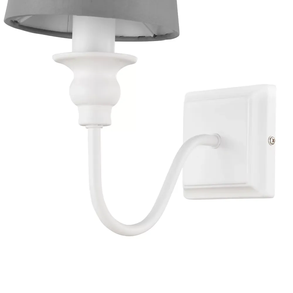 Best GoodHome Applique murale Tulou E14 IP20 gris et blanc