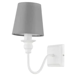 Best GoodHome Applique murale Tulou E14 IP20 gris et blanc