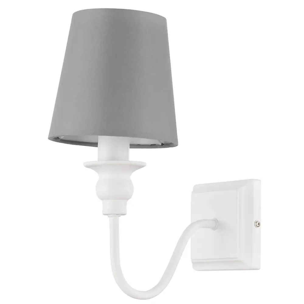 Best GoodHome Applique murale Tulou E14 IP20 gris et blanc