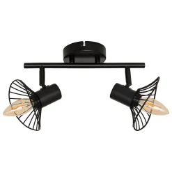 Atmosphera Créateur D'Intérieur Applique murale/plafonnier Adelia noir 28x12,5cm - Atmosphera