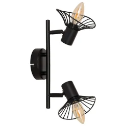 Atmosphera Créateur D'Intérieur Applique murale/plafonnier Adelia noir 28x12,5cm - Atmosphera