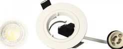 Arlux Lighting Spot À Encastrer Et À Piquer Extérieur<Lot 5 Spots encastrables blanc SAPHYR GU10 5W 380lm Blanc Chaud