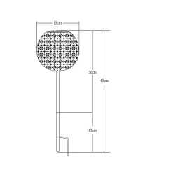 Best Galix Solaire Balise solaire en métal ajouré design rétro- Hauteur 45cm- Diamètre 15cm- 1 LED blanche- 10 Lumens- Eclairage extérieur Jardin