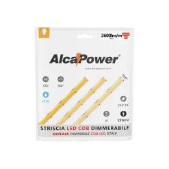 Alcapower Panneau Led<Bande LED COB SURFACE IP20 monochrome 5m 25W/MT 24V 4000K