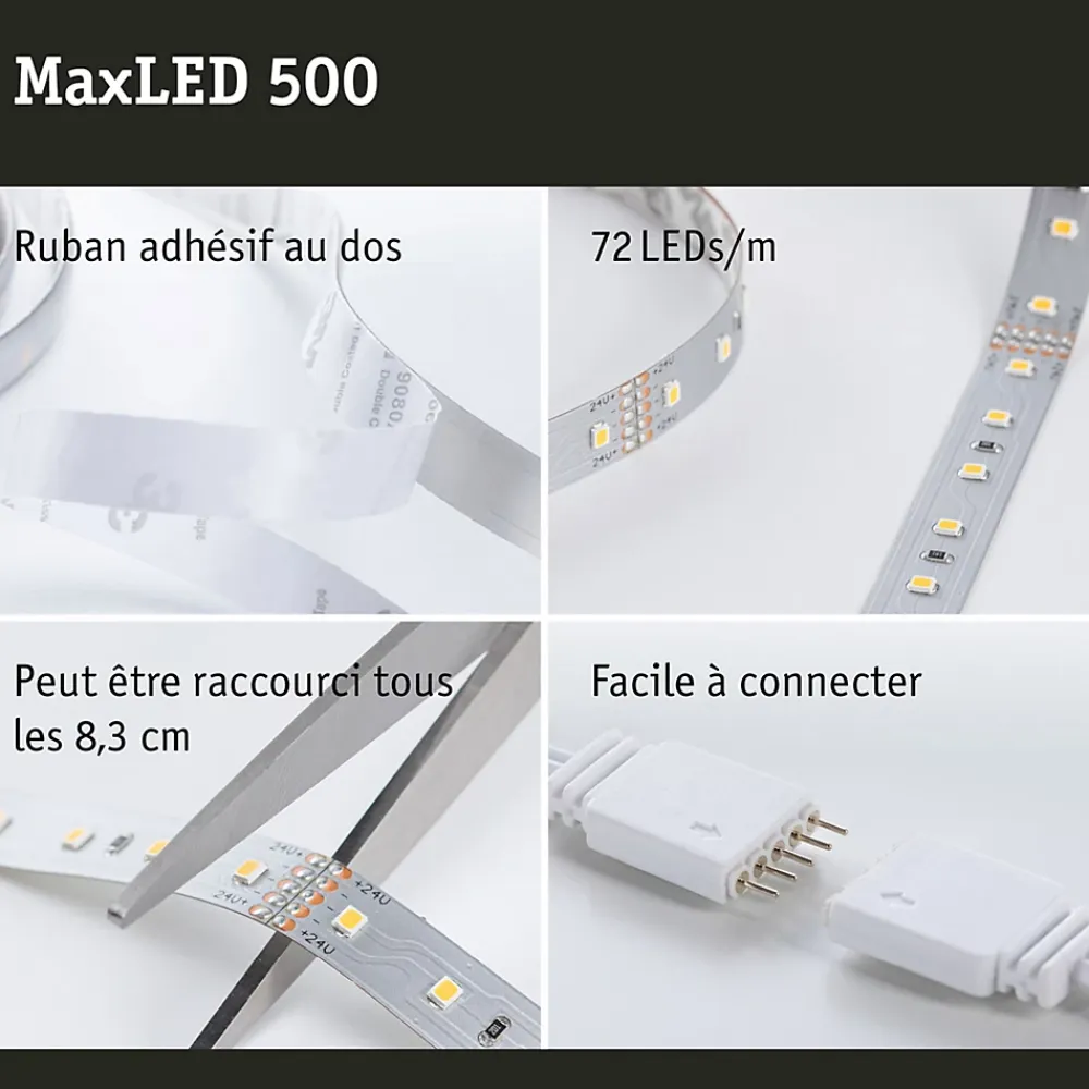 Best Paulmann Bandeau MaxLED 500 "Lumiere du Jour" 1 m en extension du kit