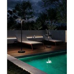 Zafferano Lampe Extérieure|Éclairage Solaire<Barbell Solar RF - Lampadaire LED rechargeable solaire 65W - Lampadaire d'extérieur 3 hauteurs 156-113-70 cm Corten