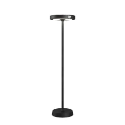 Zafferano Barbell Solar RF - Lampadaire LED solaire rechargeable 65W - Lampadaire d'extérieur, 3 hauteurs, 156-113-70 cm, noir
